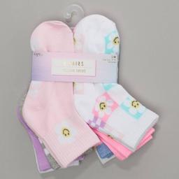 Girls Capelli(R) New York 8pk. Happy Love Quarter Socks