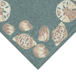 Liora Manne Capri Seashell Border Rectangular Small Accent Rug