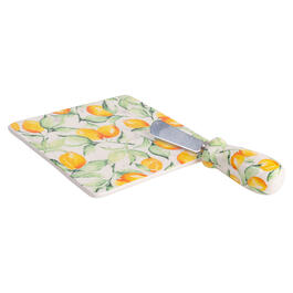 Home Essentials 6in. Lemon Garden Organic Square Cheese Plate