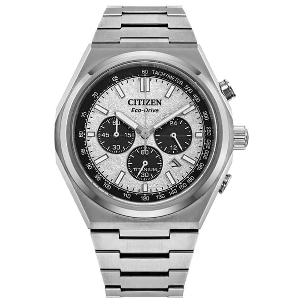 Mens Citizen(R) Zenshin Silver Dial Bracelet Watch - CA4610-85A