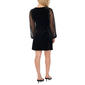 Petite MSK Long Sheer Sleeve Velvet Shift Dress - image 4