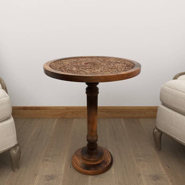 9th & Pike® Brown Wood Traditional Accent Table