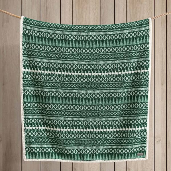 Eddie Bauer Alpine Fair Isle Sherpa Throw