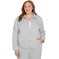 Plus Size Alfred Dunner Casual Vibe Shimmer Collared Button Jack - image 1