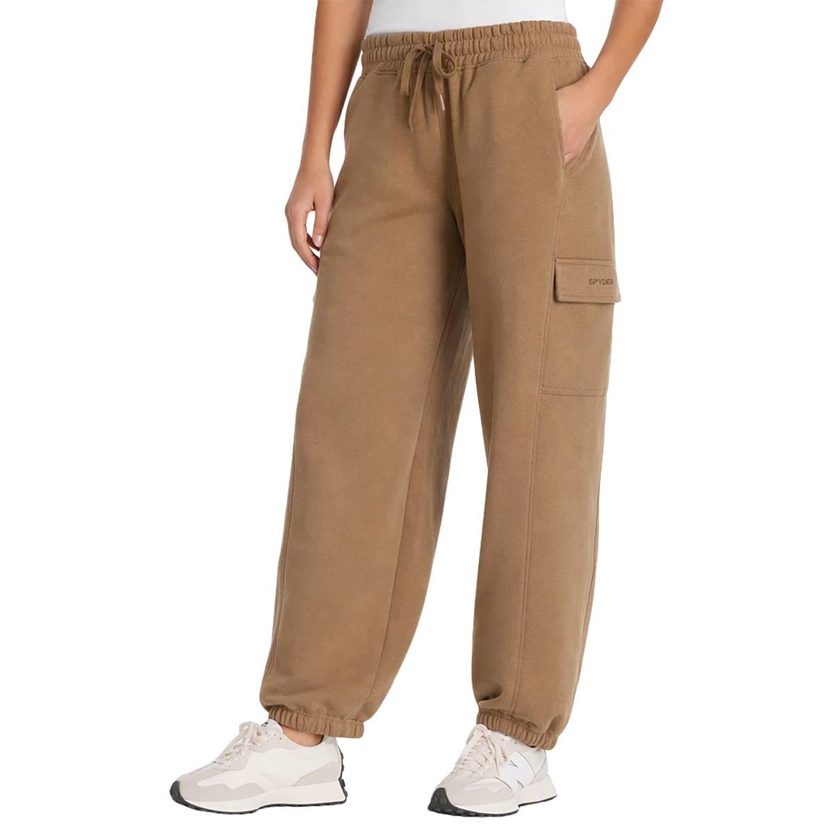 Womens Spyder Wide Leg Fleece Cargo Pants