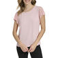 Womens Calvin Klein Short Flutter Sleeve Crew Neck Knit Top - image 1
