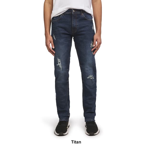 Young Mens akademiks&#174; 5 Pocket Rip Repair Denim Jeans