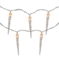 Northlight 4.5ft. Warm White Icicle String Christmas Light Set - image 1
