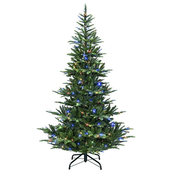 Puleo International 7.5ft Pre-Lit LED Mountain Fir Christmas Tree