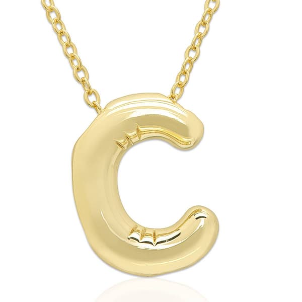 Plain Puff Initial C Pendant - image 