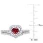 Gemstone Classics&#8482; 10kt. White Gold Ruby Heart Bridal Set - image 3