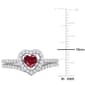 Gemstone Classics™ 10kt. White Gold Ruby Heart Bridal Set - image 3