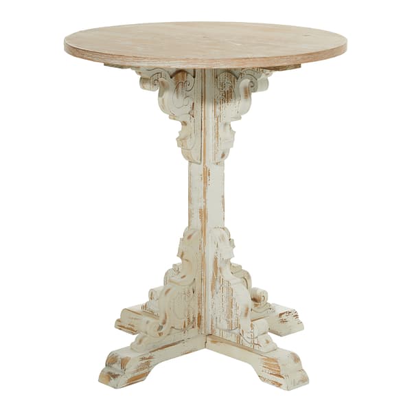 9th &amp; Pike(R) White Chinese Fir Country Accent Table - image 