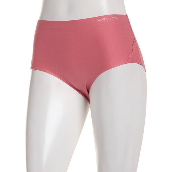Womens Laura Ashley&#174; Brushed Micro Laser Brief w/Lace LS2444D - image 