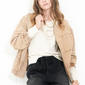 Womens MNK Long Sleeve Solid Ruched Twill Jacket - image 2