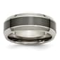 Mens Endless Affection&#40;tm&#41; Titanium 7.5mm Black Ceramic Center Band - image 1