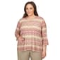 Plus Size Alfred Dunner Mulberry Street Lace Biadere Blouse - image 1