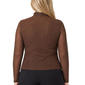 Plus Size NY Collection Long Sleeve Turtleneck Rhinestone Blouse - image 2