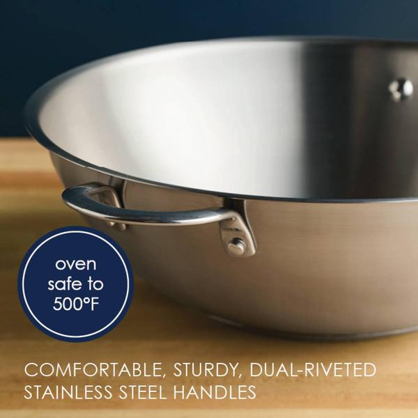 Rachael Ray Professional 14in. Stainless Steel Induction Wok