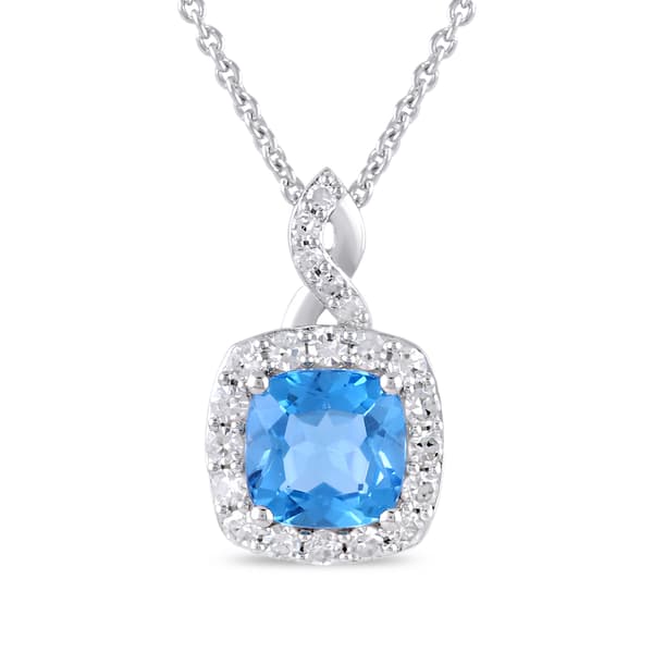 Nova Star(R) 1/2ctw. Lab Grown Diamond & Lab Grown Topaz Pendant - image 