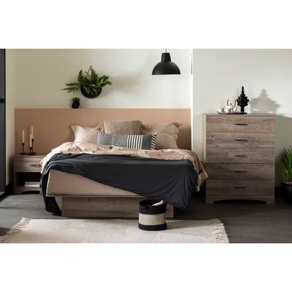 South Shore Step One Weathered Oak Nightstand