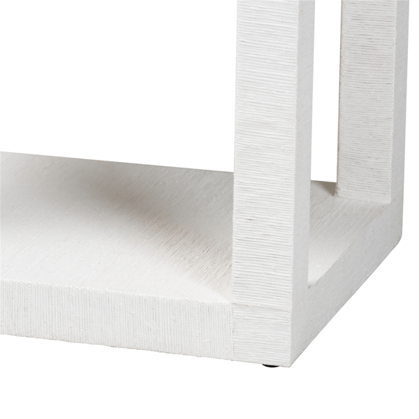 bali & pari Oaklynn Two-Tier Natural Grasscloth End Table