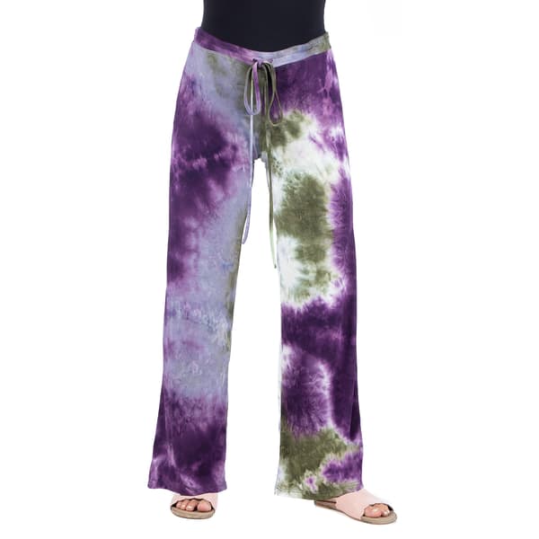 Womens 24/7 Comfort Apparel Tie-Dye Maternity Drawstring Pants - image 
