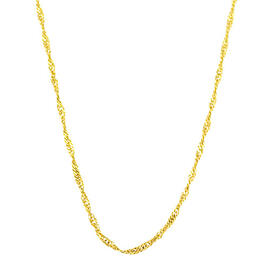 Gold Classics&#40;tm&#41; 10kt. Gold 16in. Singapore Chain Necklace