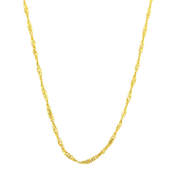 Gold Classics&#40;tm&#41; 10kt. Gold 16in. Singapore Chain Necklace - image 