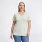 Plus Size Hasting & Smith Short Sleeve Solid V Neck Tee - image 3