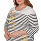 Plus Size Alfred Dunner Classics Sunflower Stripe Blouse - image 5