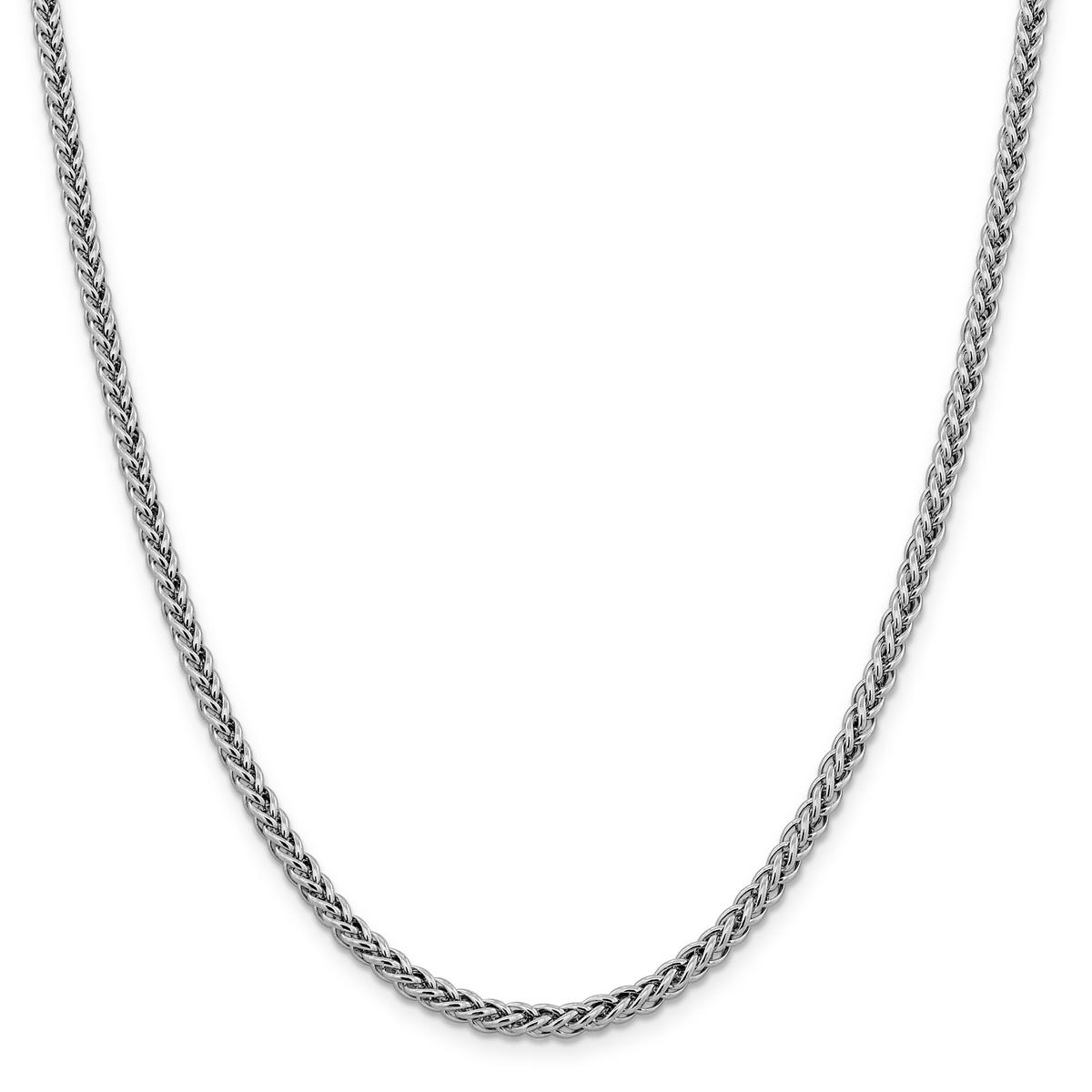 Unisex Gold Classics™ 4.30mm. 14kt. White 3-Wire Wheat Necklace