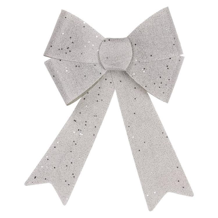 Northlight Seasonal LED Color Changing Silver Bow Decor