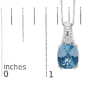 Haus of Brilliance Round Accent Diamond & Topaz Pendant Necklace - image 5