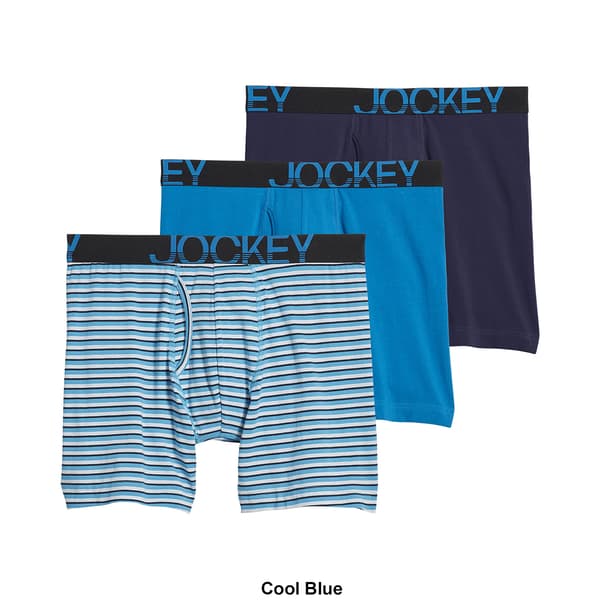 Mens Jockey&#174; 3pk. Active Stretch Long Leg Boxer Briefs