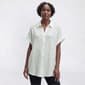 Womens Adrianna Papell Short Cuff Sleeve Button Front Blouse - image 1