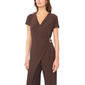 Womens MSK Short Sleeve Solid Wrap Jumpsuit - image 4
