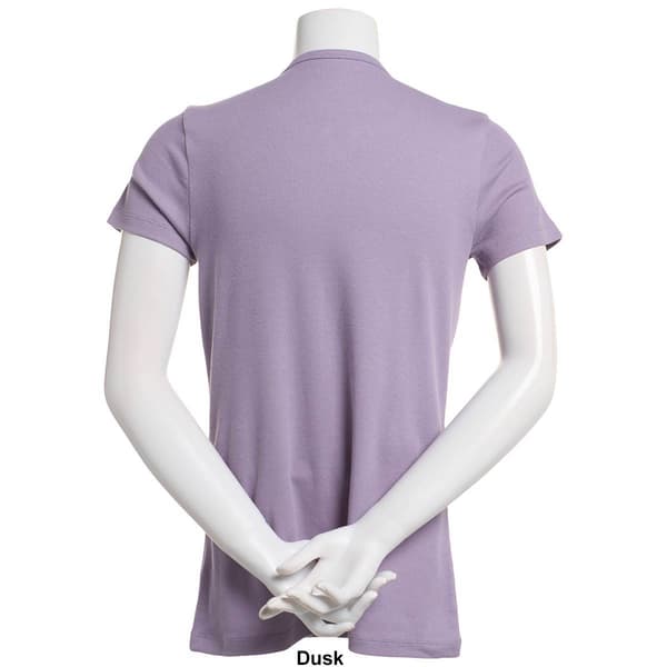 Womens Architect® Short Sleeve 2x2 Rib Split Neck Tee