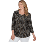 Plus Size Emaline Key Items 3/4 Sleeve Abstract Dot Tee - image 3