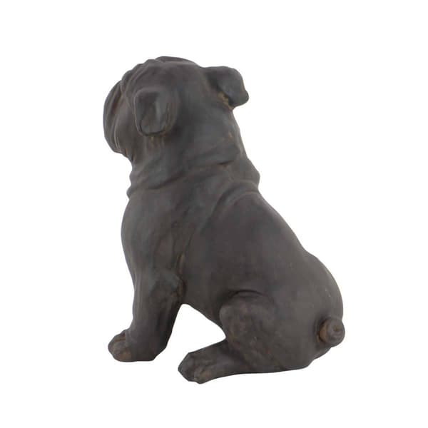 9th & Pike® Brown Polystone Bulldog Sculpture