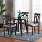 Baxton Studio Derya Modern Grey Fabric Wood 5pc. Dining Set - image 2
