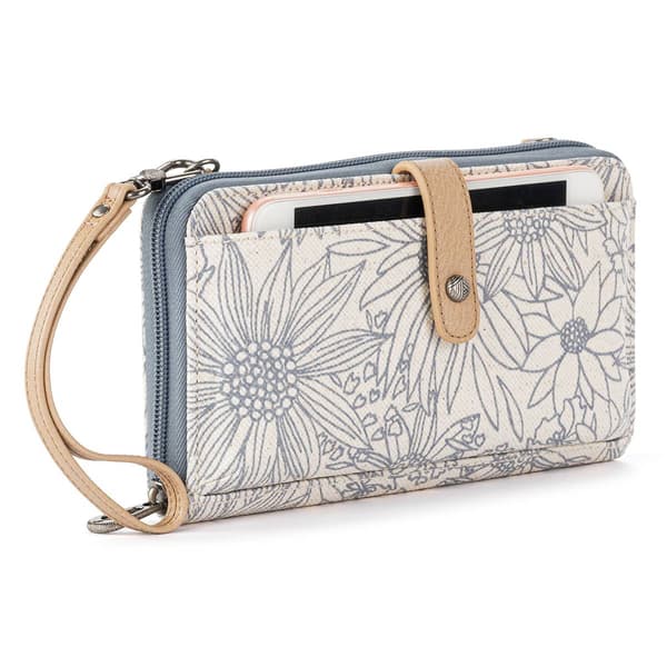 Sakroots Large Smartphone Crossbody - Lake Flower Garden