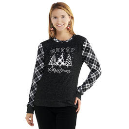 Olivia Mark – Plaid Pattern Raglan Sleeve Sweatshirt with Classic Appeal in  2023