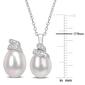 Gemstone Classics&#8482; 0.04kt. Diamond & Pearl Earrings & Pendant Set - image 3