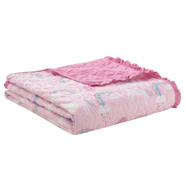 Alex &amp; Bella Unicorn Parada Microfiber Quilt Set
