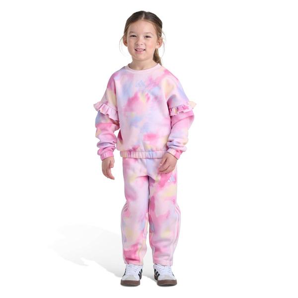 Girls (4-6X) Adidas Flutter Sleeve Pullover & Barrel Pant Set - image 