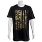 Mens Big & Tall Home of the Brave Camo Warriors Flag Graphic Tee - image 1