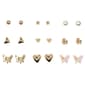 Ashley 9pr. Gold-Tone Butterfly & Heart Earring Set - image 1