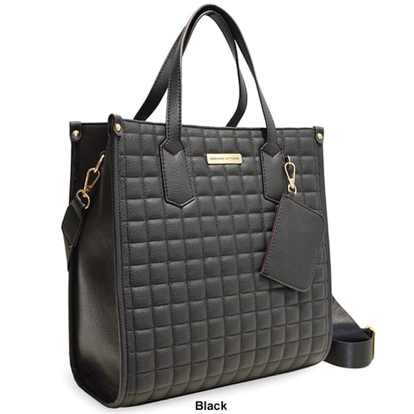 Adrienne Vittadini Quilted Large Satchel with Shoulder Strap