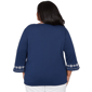 Plus Size Alfred Dunner Mykonos 3/4 Sleeve Diagonal Scroll Blouse - image 2